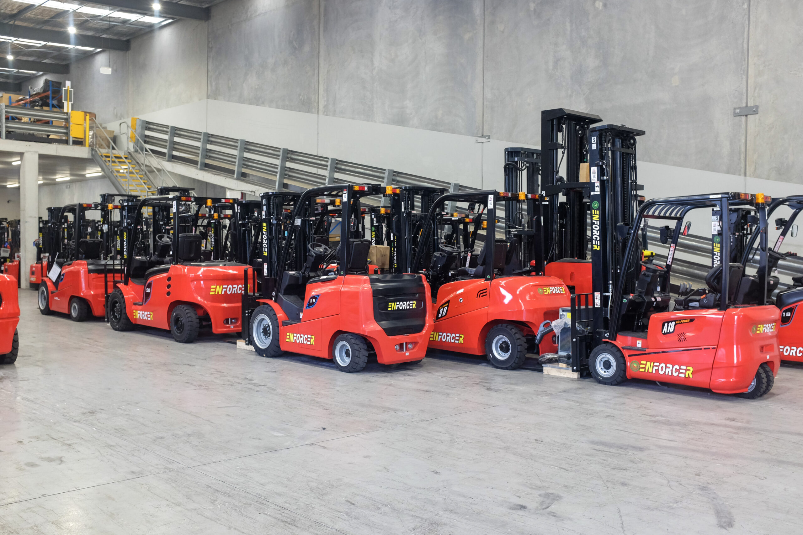 Forklift in an industrial setting